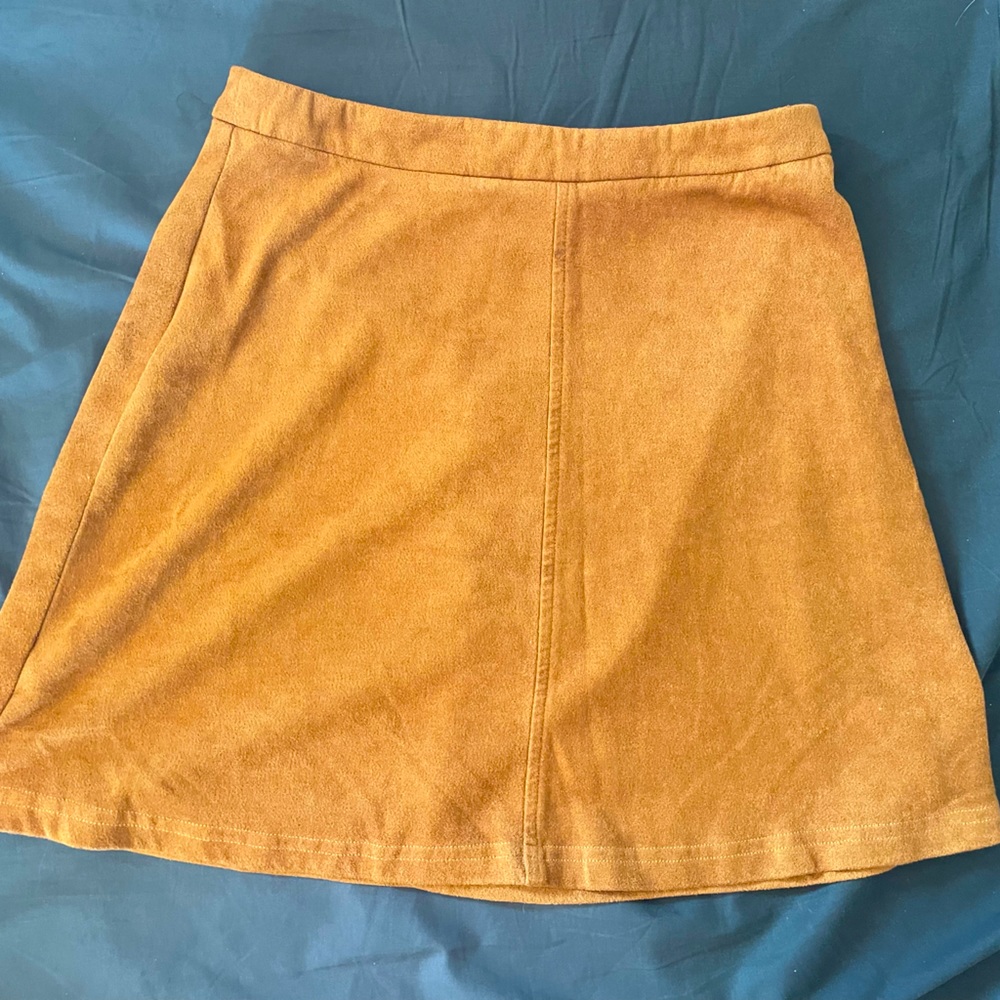 suede mini skirt